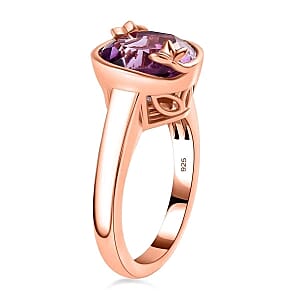 Rose De France Amethyst 3.50 ctw Ring in 14K RG Over Sterling Silver (Size 10.0)