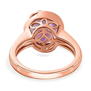 Rose De France Amethyst 3.50 ctw Ring in 14K RG Over Sterling Silver (Size 10.0)