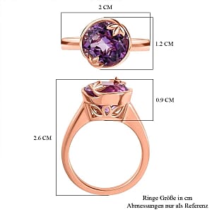Rose De France Amethyst 3.50 ctw Ring in 14K RG Over Sterling Silver (Size 10.0)