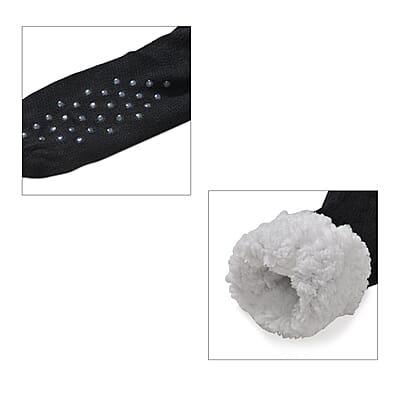Black Acrylic Scarf with Pockets, Socks and LED Beanie Hat