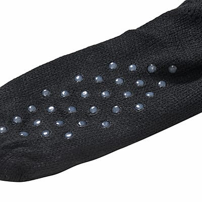 Women Winter Knit Warm Faux Fur Sherpa Scarf with Pockets and Non Slip Socks - Black