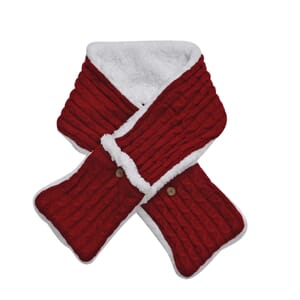 Wine Red Scarf Including Large Two Pockets
