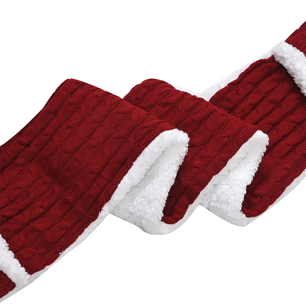 Wine Red Scarf Including Large Two Pockets image number 2