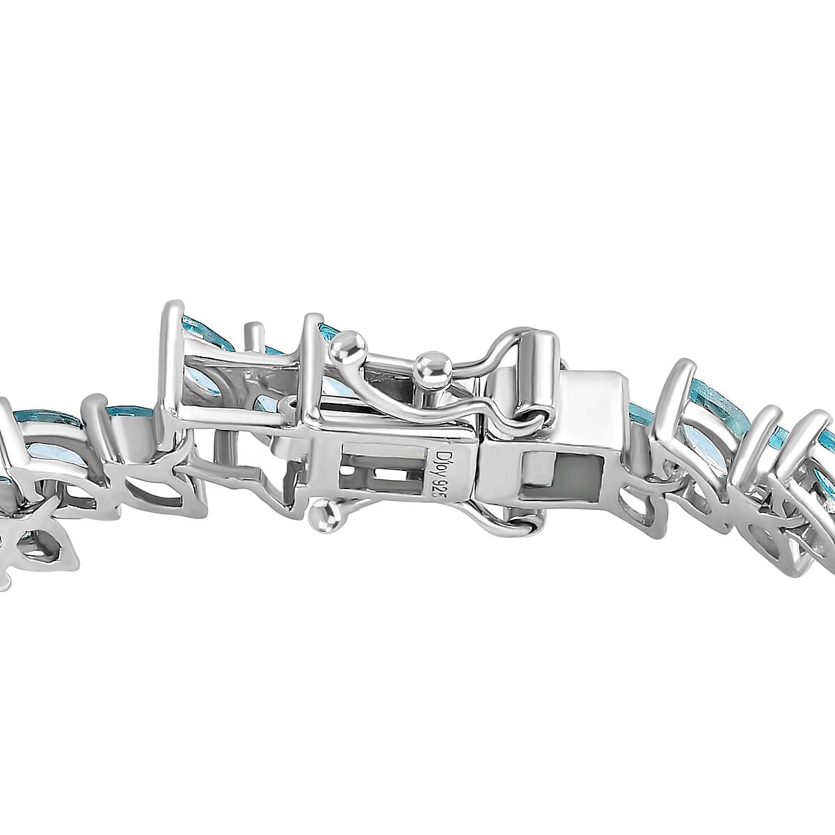 Betroka Blue Apatite Bracelet in Platinum Over Sterling Silver (7.25 In) 10.20 ctw image number 3