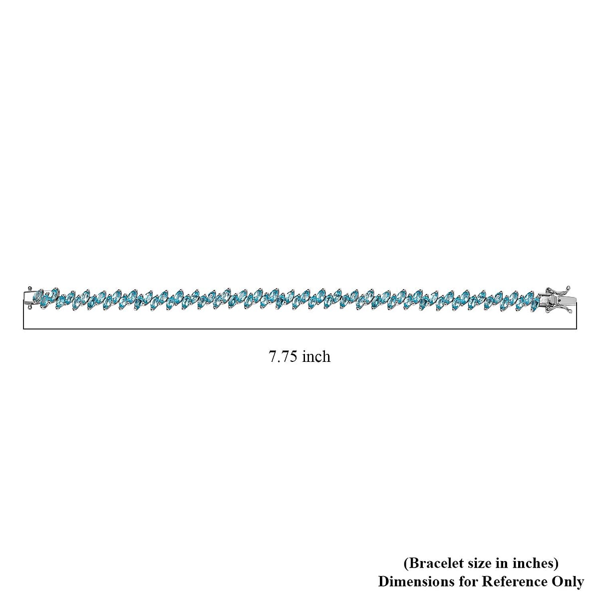 Betroka Blue Apatite Bracelet in Platinum Over Sterling Silver (7.25 In) 10.20 ctw image number 4
