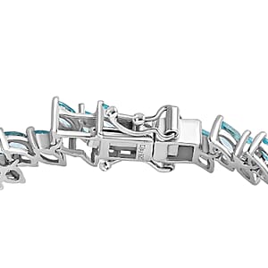 Betroka Blue Apatite Bracelet in Platinum Over Sterling Silver (8.00 In) 11.20 ctw