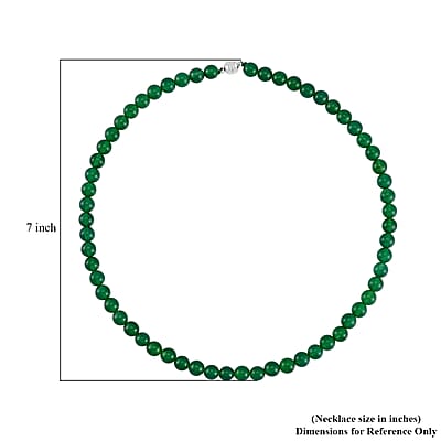 Green Agate Beaded Necklace 18-24 Inches in Stainless Steel 194.45 ctw