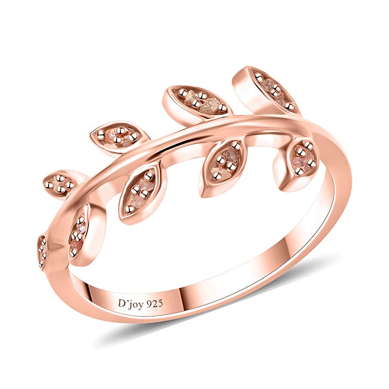 Uncut Natural Pink Diamond Ring in Vermeil RG Over Sterling Silver (Size 7.0) 0.10 ctw