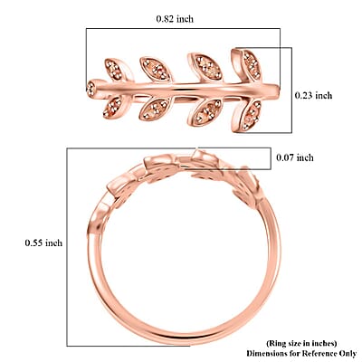 Uncut Natural Pink Diamond Ring in Vermeil RG Over Sterling Silver (Size 7.0) 0.10 ctw