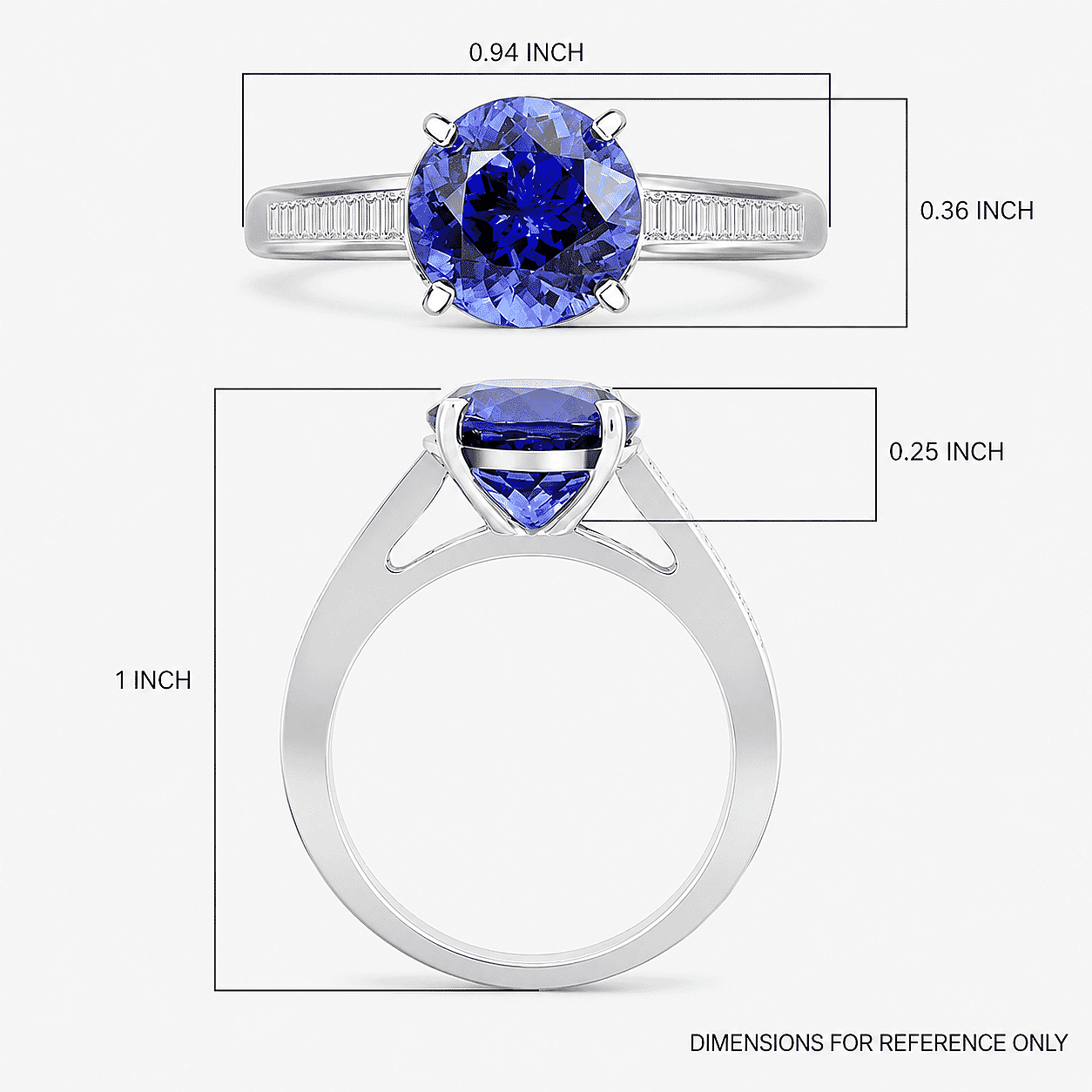 Certified & Appraised Rhapsody 950 Platinum AAAA Tanzanite and E-F VS Diamond Ring (Size 10.0) 5.25 Grams 3.25 ctw