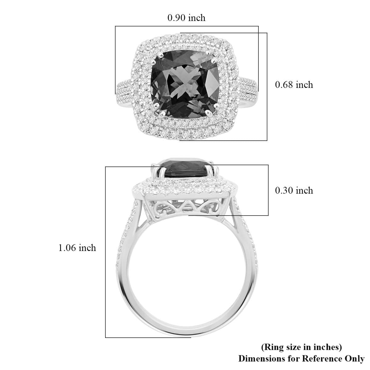 Certified & Appraised Rhapsody 950 Platinum AAAA Tanzanite, Diamond (E-F, VS) (0.69 cts) Ring (Size 10.0) (10.45 g) 5.75 ctw image number 5