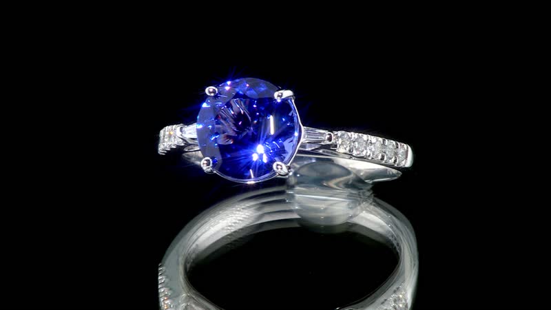 Certified & Appraised Rhapsody 950 Platinum AAAA Tanzanite and E-F VS Diamond Ring (Size 10.0) 4.70 Grams 2.75 ctw