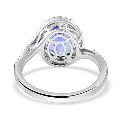 Certified & Appraised Rhapsody AAAA Tanzanite and E-F VS Diamond 4.30 ctw Ring in 950 Platinum (Size 10.0) 6.50 Grams