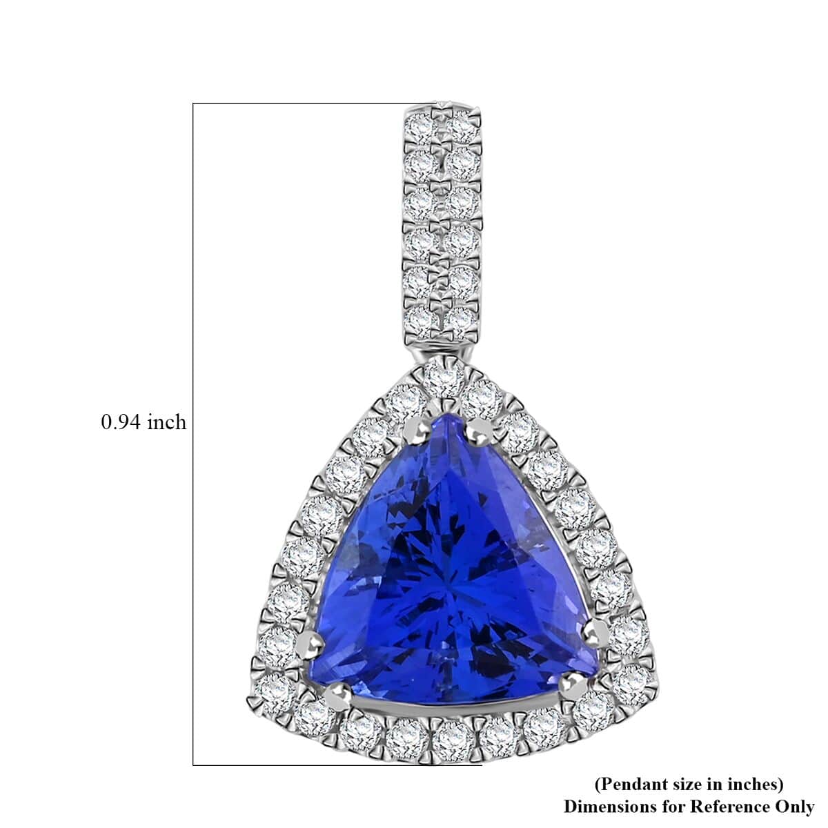 Certified & Appraised Rhapsody 950 Platinum AAAA Tanzanite and E-F VS Diamond Pendant 4.05 ctw image number 4