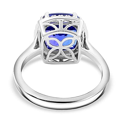 Certified & Appraised Rhapsody AAAA Tanzanite and E-F VS Diamond 4.00 ctw Ring in 950 Platinum (Size 10.0) 6.10 Grams