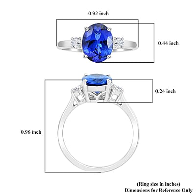 Certified & Appraised Rhapsody AAAA Tanzanite and E-F VS Diamond 3.10 ctw Ring in 950 Platinum (Size 5.0) 5.40 Grams