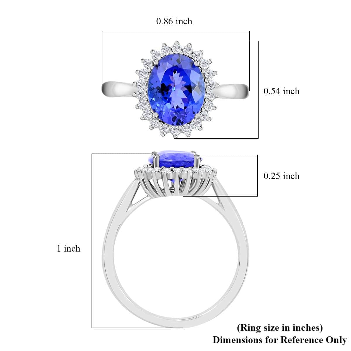 Certified & Appraised Rhapsody 950 Platinum AAAA Tanzanite and E-F VS Diamond Ring 6.20 Grams 3.10 ctw image number 5