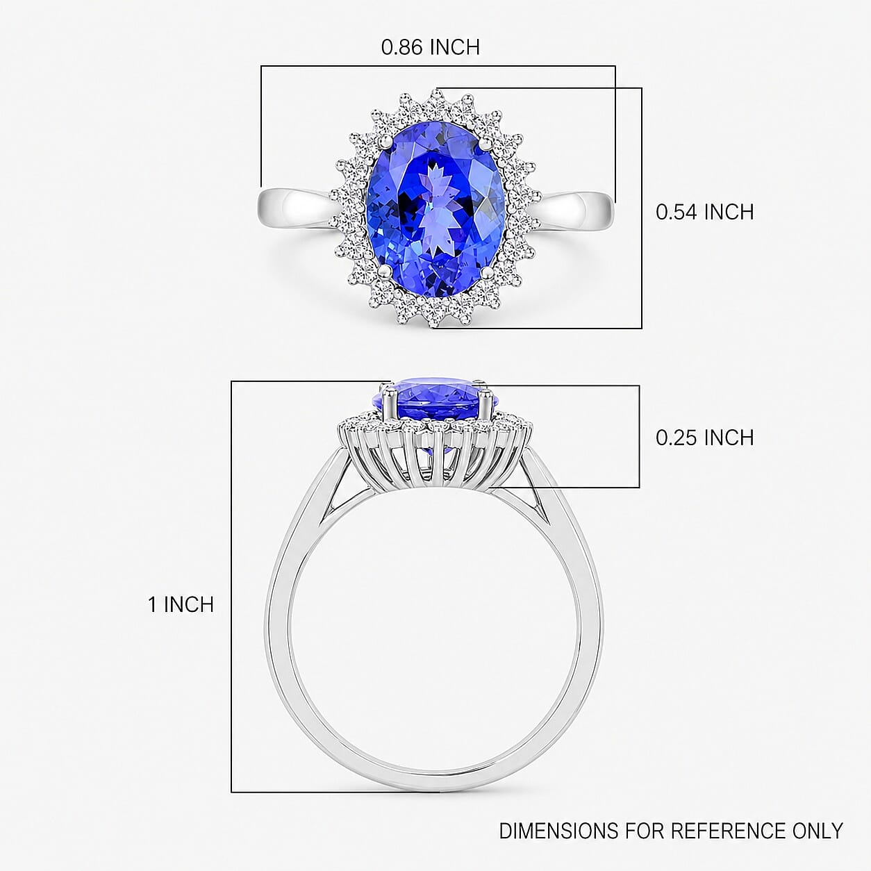 Certified & Appraised Rhapsody 950 Platinum AAAA Tanzanite and E-F VS Diamond Sunburst Ring (Size 10.0) 6.20 Grams 3.10 ctw