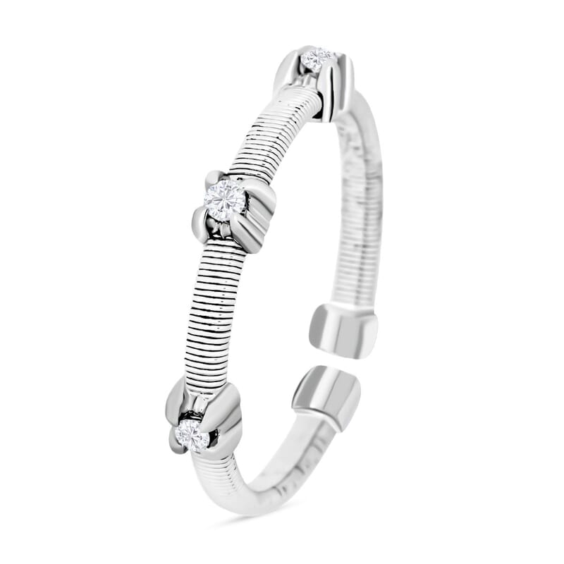 Modani 14K White Gold SI Diamond Ring (Size 7.0) 0.09 ctw
