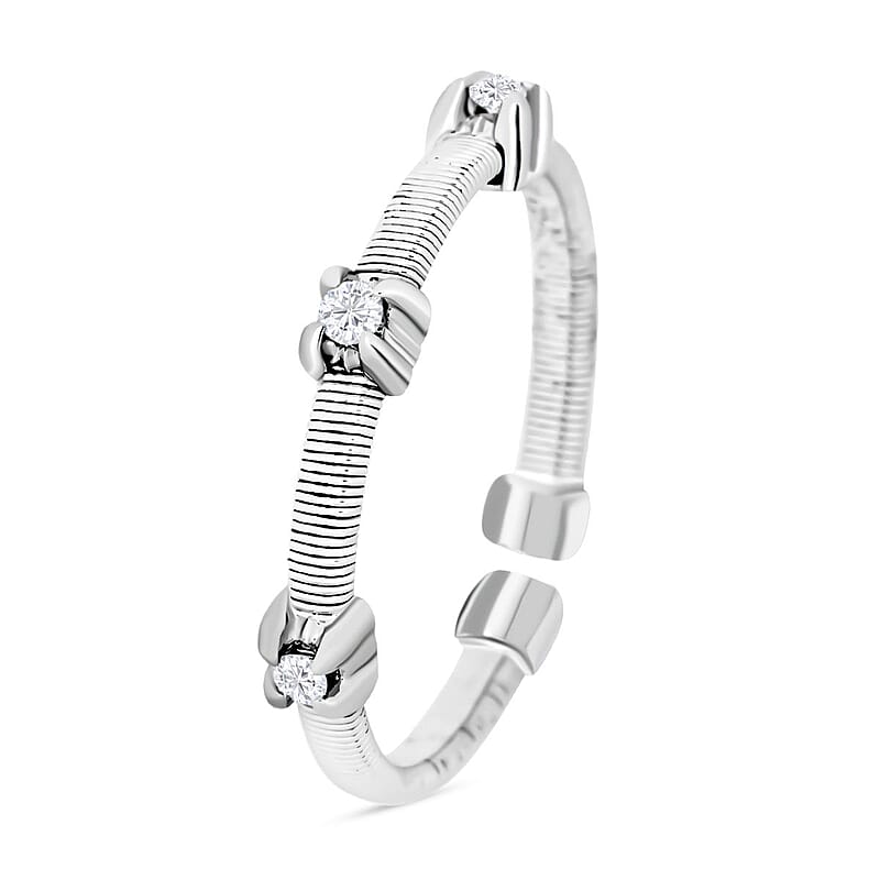 Modani 14K White Gold SI Diamond Ring (Size 7.0) 0.09 ctw