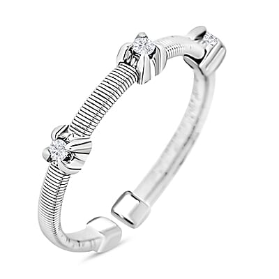 Modani 14K White Gold SI Diamond Ring (Size 7.0) 0.09 ctw
