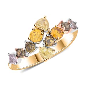 Modani 14K Yellow, White and Rose Gold SI Multi Diamond Ring (Size 7.0) 1.45 ctw