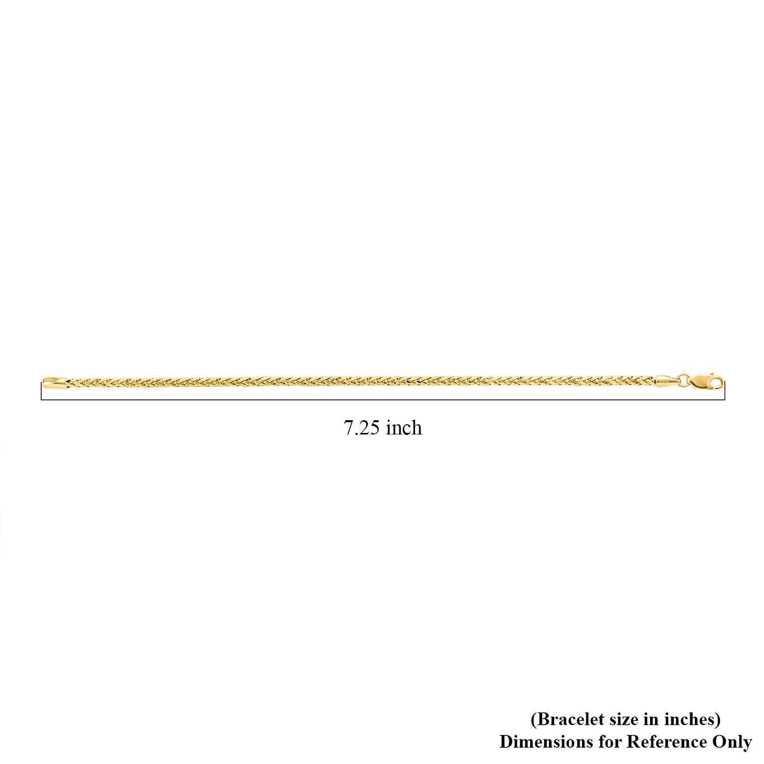 10K Yellow Gold 2.5mm Palma Chain Bracelet (7.00 In) 2.35 Grams