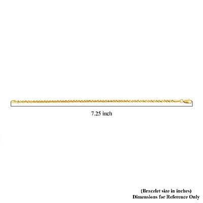 10K Yellow Gold 2.5mm Palma Chain Bracelet (7.00 In) 2.35 Grams