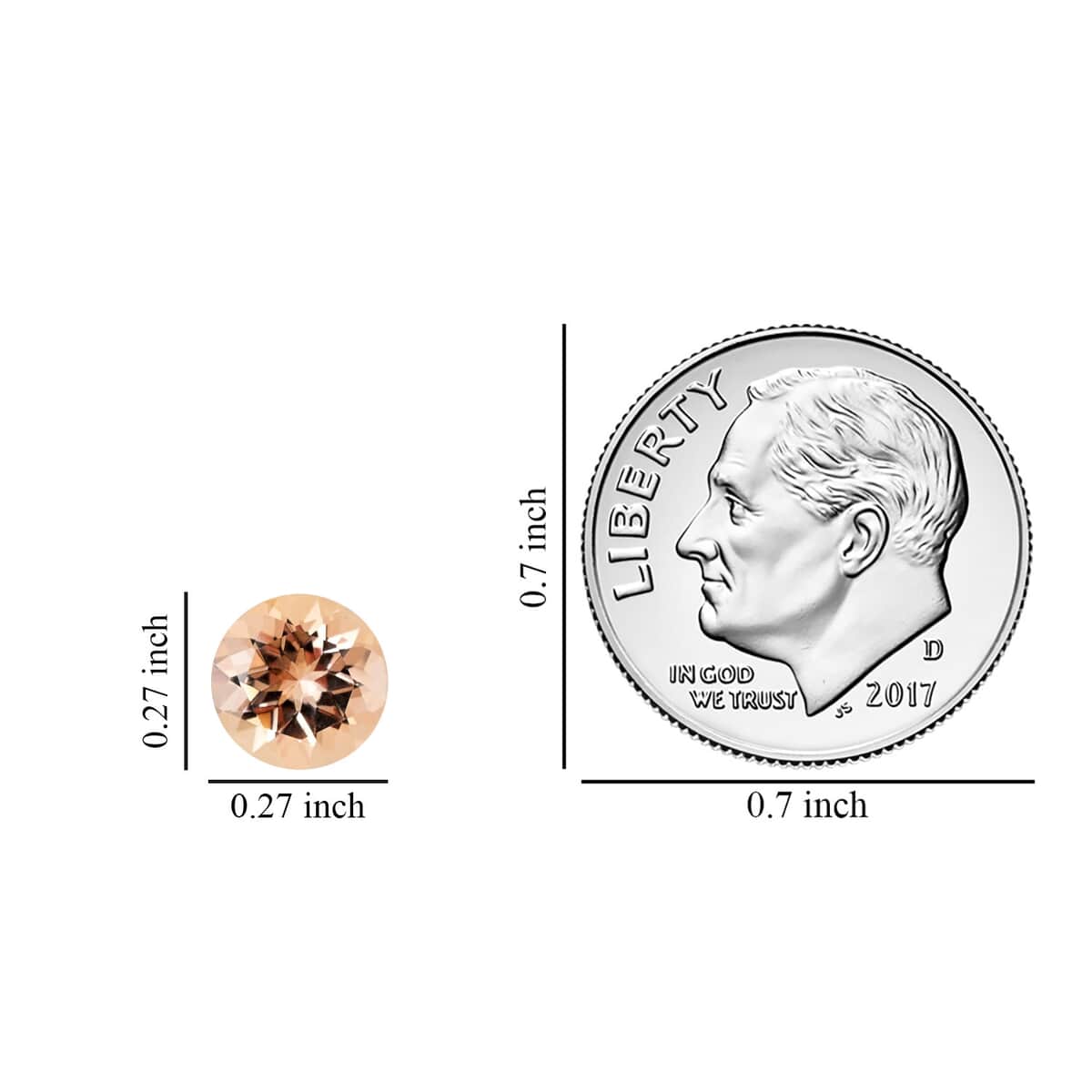 AAAA Marropino Morganite (Rnd 7 mm) 1.00 ctw image number 3