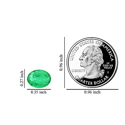 Premium Kagem Zambian Emerald (Ovl 9x7 mm) 1.50 ctw