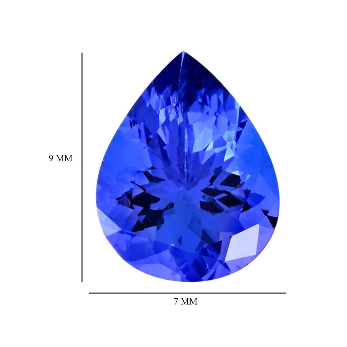 AAAA Tanzanite (Pear 9x7 mm) 1.60 ctw image number 3