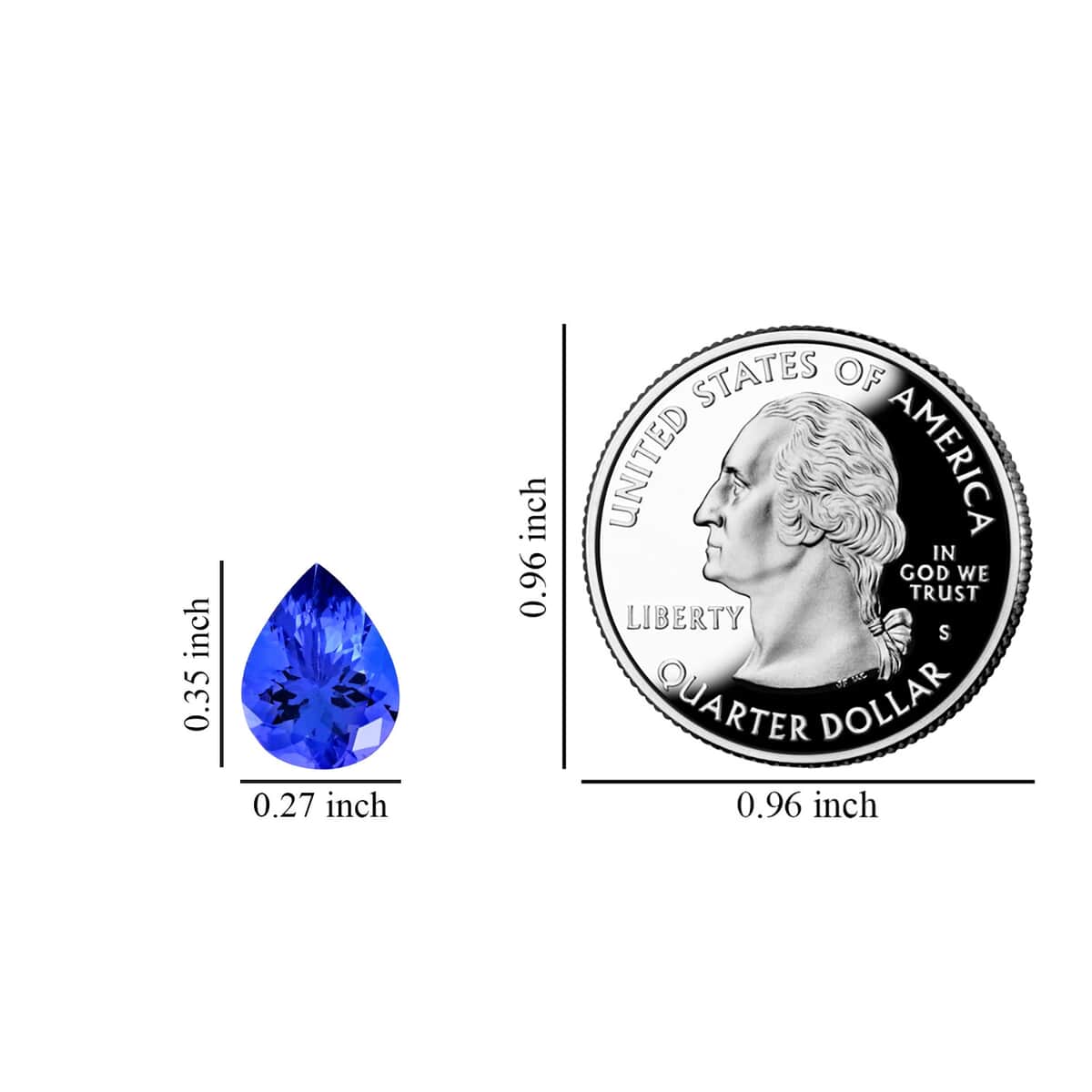 AAAA Tanzanite (Pear 9x7 mm) 1.60 ctw image number 4