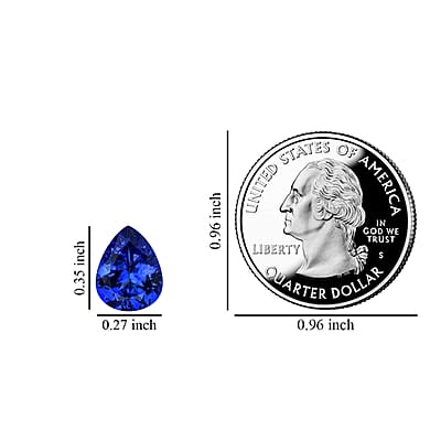 AAAA Tanzanite (Pear 9x7 mm) 1.60 ctw