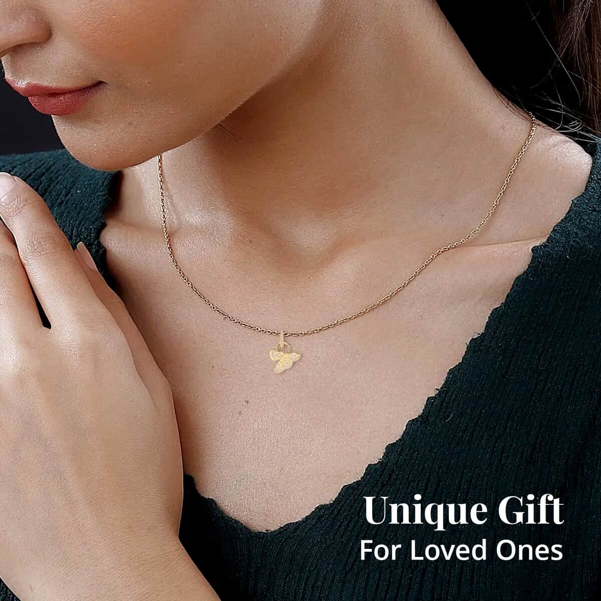Clarte La Fleur Collection Moissanite Pendant Necklace 18 Inches in Vermeil Yellow Gold Over Sterling Silver 0.40 ctw image number 5