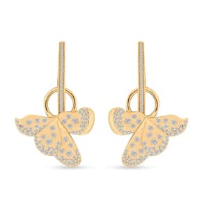 Clarte La Fleur Collection Moissanite Earrings in Vermeil Yellow Gold Over Sterling Silver 0.90 ctw