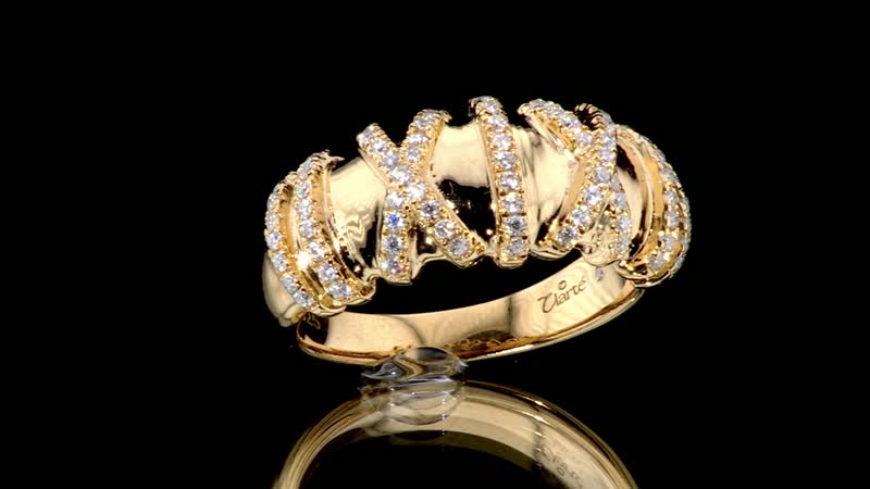 Clarte Gloria Collection Moissanite Ring in Vermeil YG Over Sterling Silver (Size 6.0) 0.40 ctw