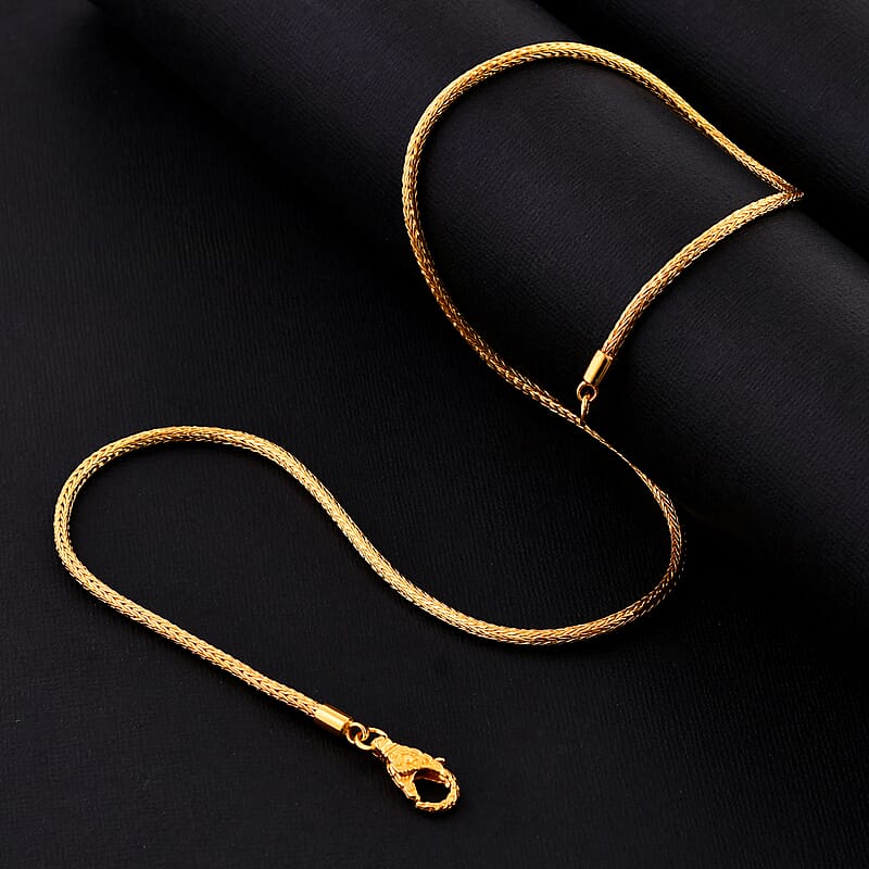 Bali Legacy 22K Vermeil YG Over Sterling Silver Tulang Naga Chain Necklace 20 Inches 17.35 Grams