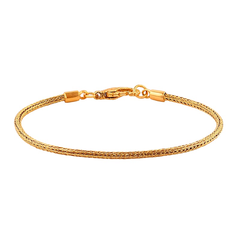 Bali Legacy 22K Vermeil Yellow Gold Over Sterling Silver Tulang Naga Chain Bracelet (6.50 In) 7.0 Grams