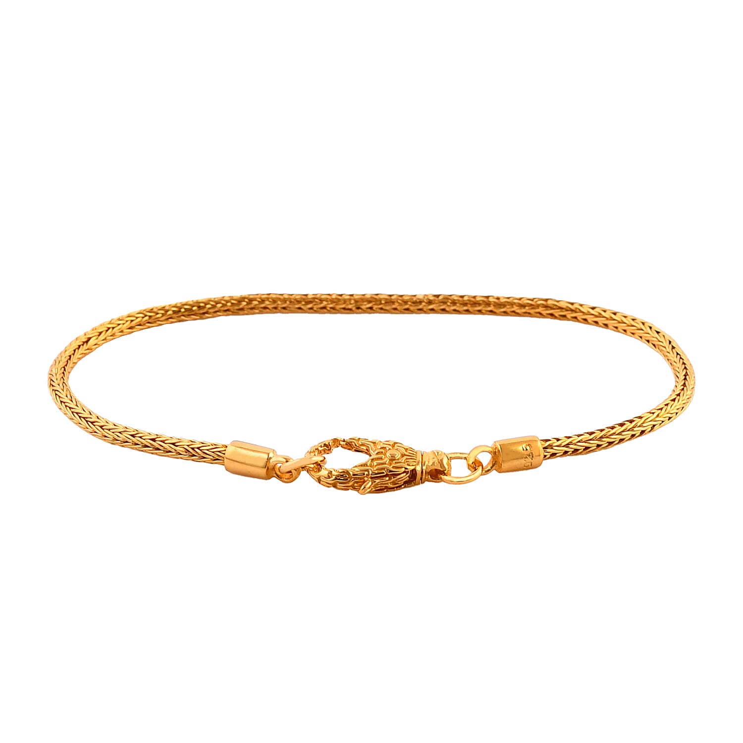 Bali Legacy 22K Vermeil Yellow Gold Over Sterling Silver Tulang Naga Chain Bracelet (8.00 In) 8.0 Grams