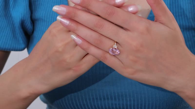 Epic Deal Luxoro 14K Rose Gold AAA Pink Morganite, Diamond (G-H, I2) Ring (Size 7.0) 5.10 ctw