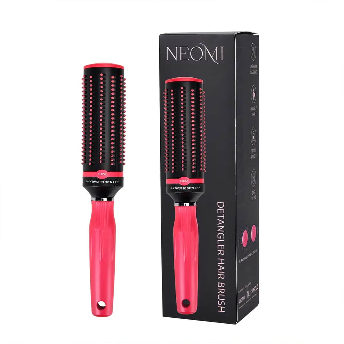 Neomi Portable Easy Clean Rotating Comb - Pink image number 0