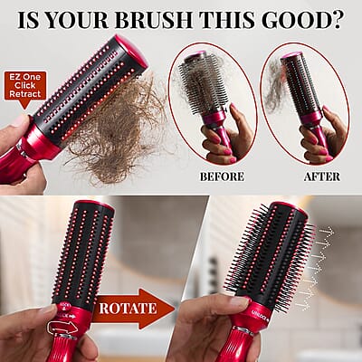 Neomi Portable Easy Clean Rotating Comb - Pink