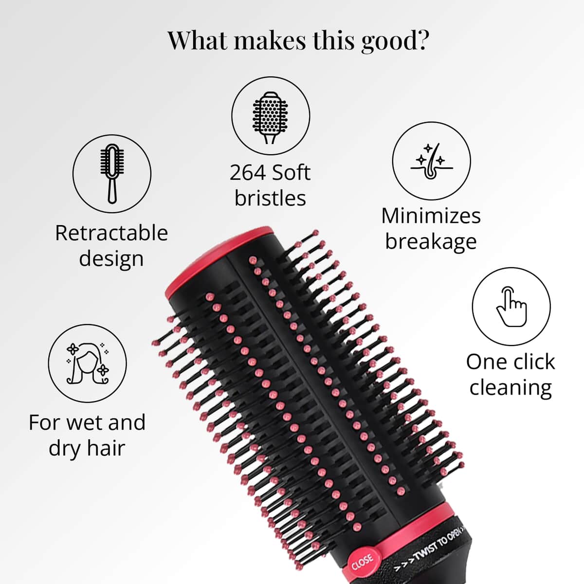 Neomi Portable Easy Clean Rotating Comb - Pink image number 3