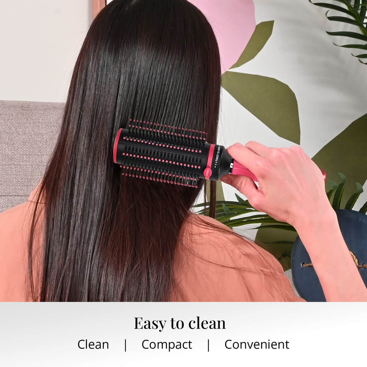 Neomi Portable Easy Clean Rotating Comb - Pink image number 6