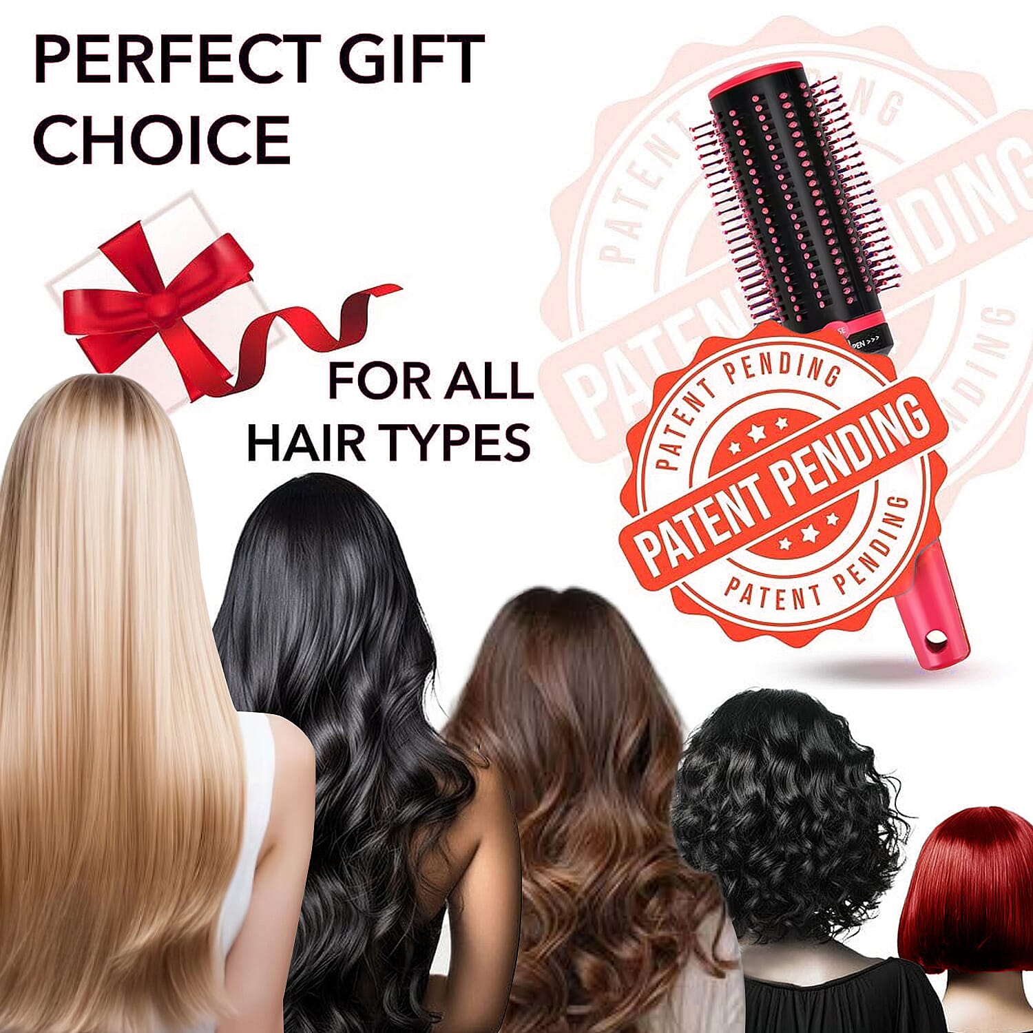 Neomi Portable Easy Clean Rotating Comb - Pink