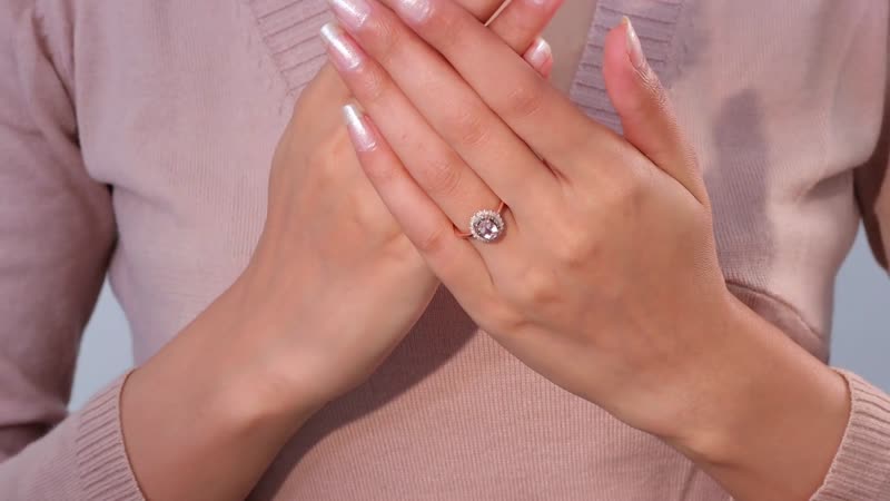 Premium Pink Morganite, Natural Champagne and White Diamond Starburst Ring in Vermeil Rose Gold Over Sterling Silver (Size 10.0) 1.00 ctw