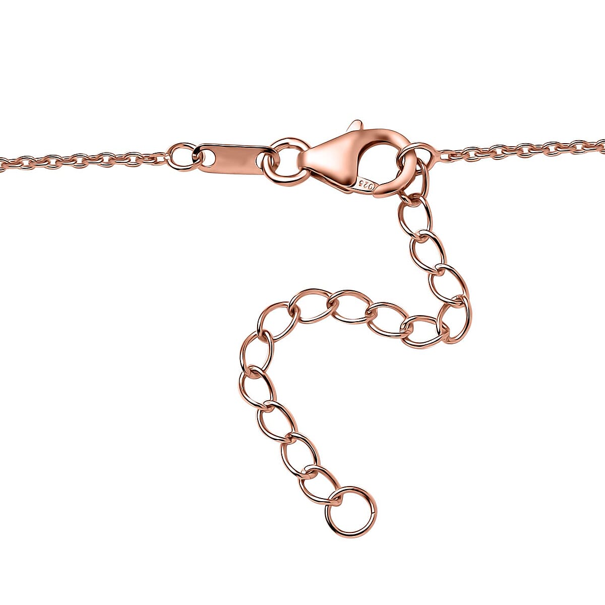 D'Joy Premium Pink Morganite and Multi Gemstone Drop Necklace 18-20 Inches in Vermeil Rose Gold Over Sterling Silver 3.00 ctw image number 5