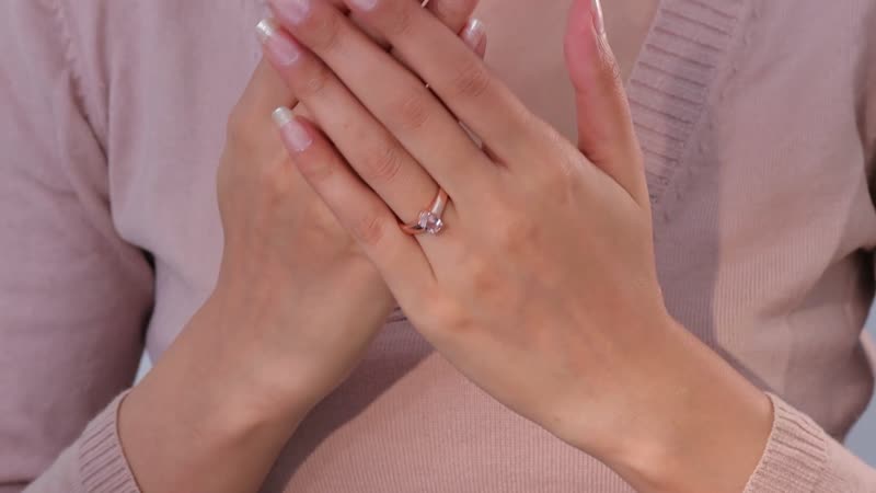 Premium Pink Morganite Solitaire Ring in Vermeil Rose Gold Over Sterling Silver (Size 10.0) 1.10 ctw