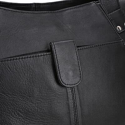 Black Genuine Leather Tote Bag
