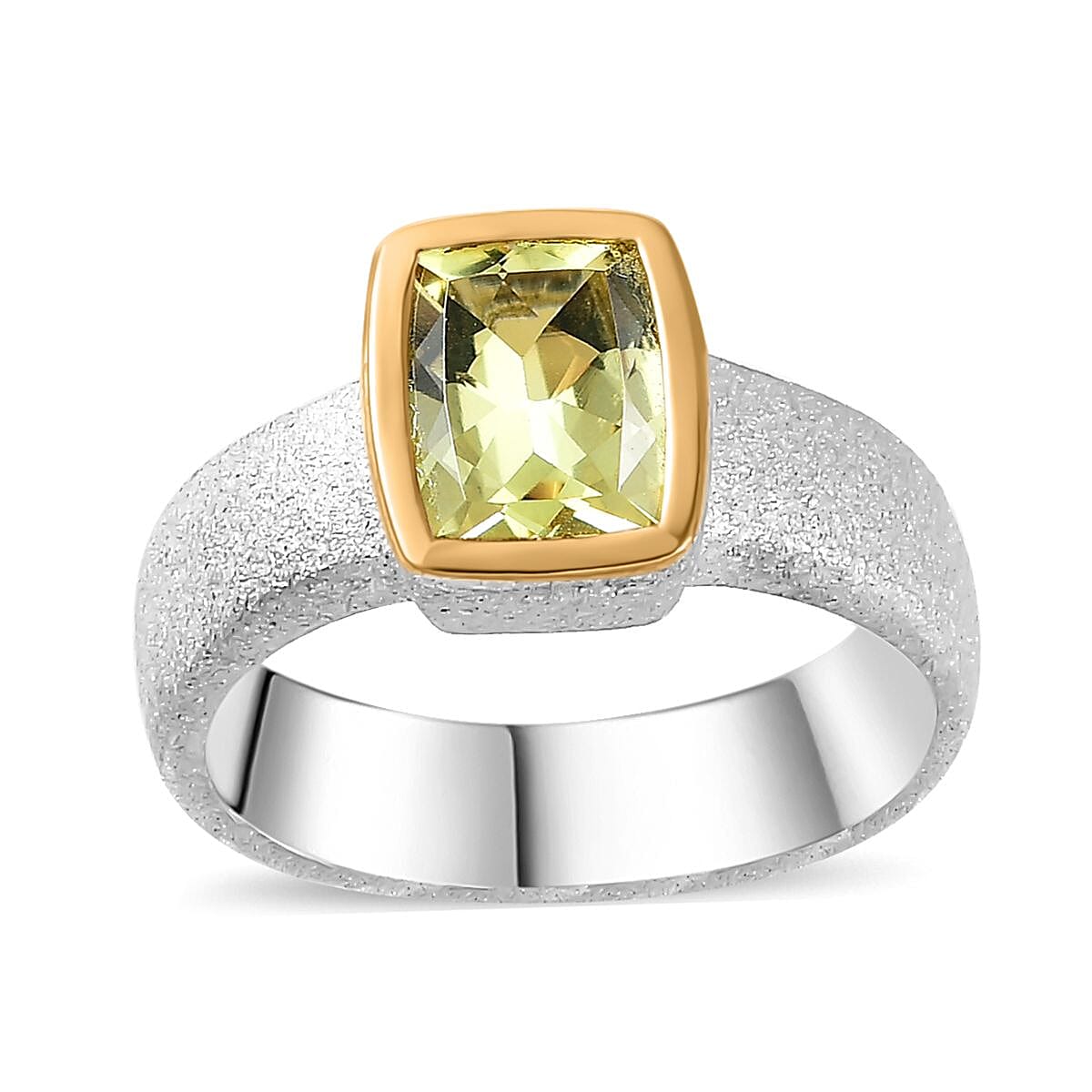 Silver Beryl Rings Buy Sunfire Beryl Solitaire Ring in Vermeil YG and Platinum Over ...